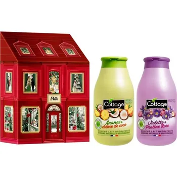 Sprchový gel Cottage Lahodná sprchová mléka dárkové balení sprchových mlék 97% přírodní 2x250 ml