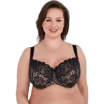 Podprsenka Chantal Maxi Soft Podprsenka Černá Ažurová by Gaia, černá ažurová výzdoba 85J i170_BSM534-CZB-J85