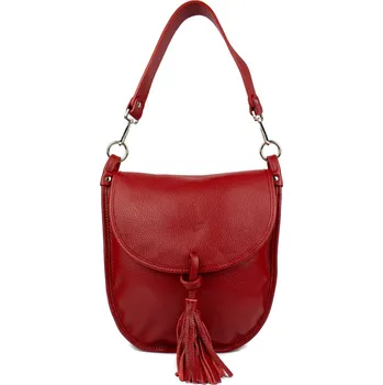 Kabelka GIOSTRA Dámská kožená kabelka Perlita Červená