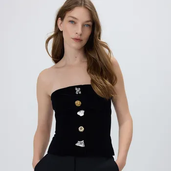 Reserved - Korzetový top - černý - 081HN-99X - 081HN-99X-XS