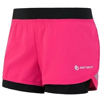 Dámské kraťasy SENSOR TRAIL dámské šortky růžová/černá Velikost: XL