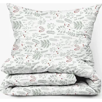 Povlečení Bavlněné povlečení Herbář Zelený Zapínání: knoflík, Velikost polštáře: 70x90, Velikost přikrývky: 140x260