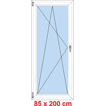 Okno Soft Balkonové dveře 85x200 cm, otevíravé a sklopné