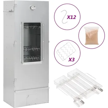 Zahradní gril Grilovací trouba / udírna s generátorem kouře pozinkovaná ocel IM_3200758