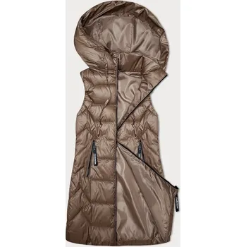 Dámská vesta Karamelová dámská vesta s kapucí SWest, odstíny béžové XL (42) i392_23298-53