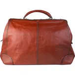 KATANA Luxusní dámská kožená kabelka/cestovní taška Saint-Paul Hnědá