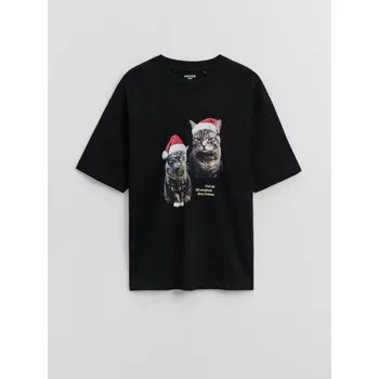 Pánské oblečení Vánoční tričko - M - House - černá - 027HF-99X