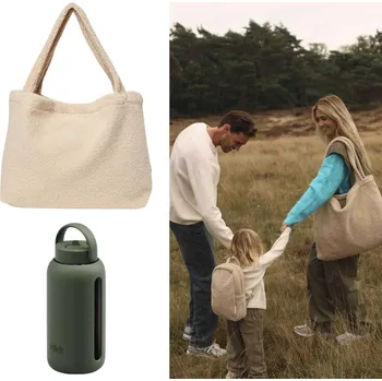 Sportovní taška STUDIO NOOS Zvýhodněný set Taška Mom Bag Teddy Ecru + BINK Lahev Moss