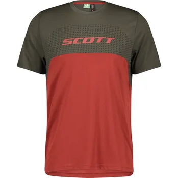 cyklistický dres Scott Trail FLOW DRI SS dark grey/red Velikost: M