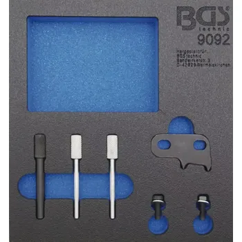 Nářadí pro automobil Souprava nářadí k nastavení motoru pro MINI, Citro (BGS109092) (Souprava nářadí je určena pro přesné nastavení motoru 1,6 diesel vozů MINI, Citroen a Peugeot, obsahuje speciální přípravky pro blokaci a aretaci rozvodů. Vhodná pro údržbu i opravy motorů s