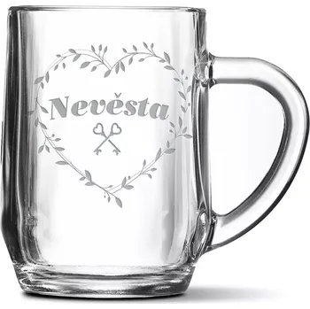 Sklenice Sablio Půllitr Nevěsta srdce: 0,5