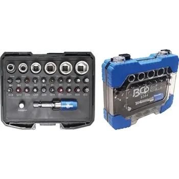 Bit hlavice nástrčné a bity 1/4" Sada 28 dílů (BGS109384) (Sada obsahuje 28 dílů včetně hlavic a bitů 1/4&quot;, které jsou vhodné pro práci s různými typy šroubů a matic. Praktické balení usnadňuje přenášení i organizaci nářadí.)