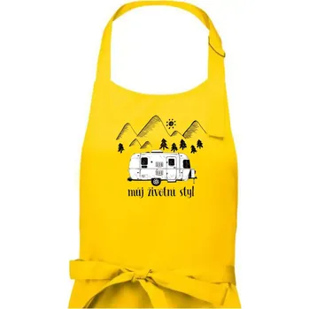 Kuchyňská zástěra Můj životní styl - Pánská zástěra na vaření - Univerzální velikost ( Žlutá )