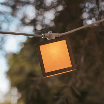 Lampička Newgarden LED solární světelná řetěz Vega, bambus, IP44 - Délka kabelu USB-C 100 cm barva dřeva, bílá 10 x 0,2 W LED - Doprava zdarma