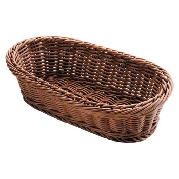 chlebník TOMGAST Košík na pečivo polypropylen oválný tmavý, 240 x 180 x 80 mm