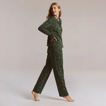 Reserved - Dvoudílná pyžamová souprava s&nbsp;vánočním potiskem - zelená - 957EX-77X - 957EX-77X-S