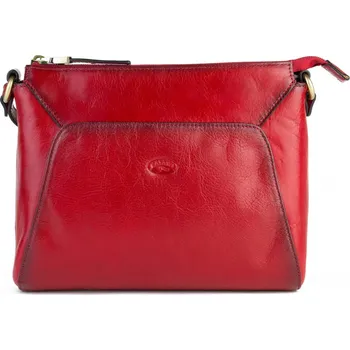Kabelka KATANA Dámská kožená kabelka Bretagne Červená