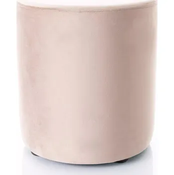 Taburet Kulatý taburet DOLORES 4 - tmavě béžový