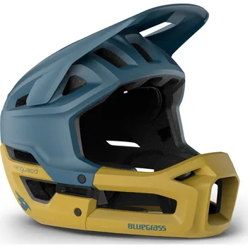 Cyklistická přilba Cyklistická helma Bluegrass Vanguard, modrá/okrová matná, 58-61 cm (L)