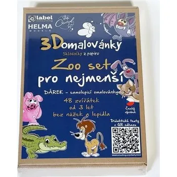 omalovánky 3D Omalovánky Zoo set, 48 zvířátek