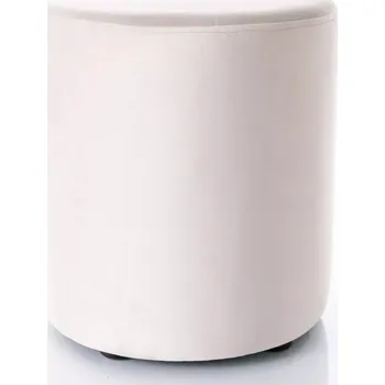 Taburet Kulatý taburet DOLORES 4 - světle béžový