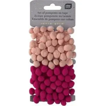 Set školních potřeb Zestaw pomponów na taśmie 2x1,5m Satin Gold