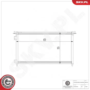 Ventilátor topení a klimatizace Kondenzátor klimatizace ESEN SKV 86SKV475