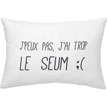 Today Dekorativní polštář GIRL POWER 50 x 30 cm, bílá barva, bílý