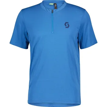 cyklistický dres Scott Trail Flow DRI Zip SS storm blue Velikost: L