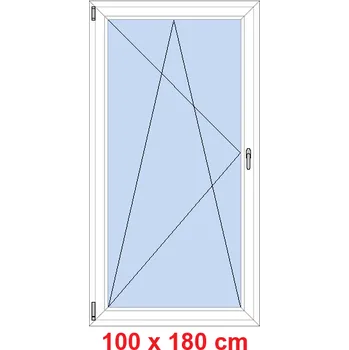 Okno Soft Balkonové dveře 100x180 cm, otevíravé a sklopné