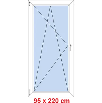 Okno Soft Balkonové dveře 95x220 cm, otevíravé a sklopné