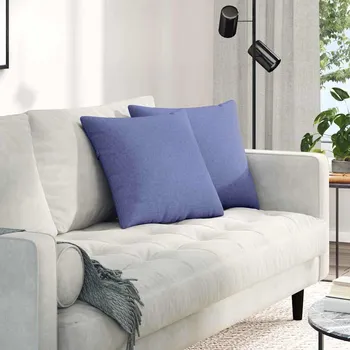 Podsedák Pohovkové polštáře 2 pcs Modrá 45 x 45 cm textil