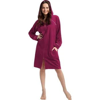 Dámský župan Dámský župan Luna 389 Velour 3XL Z24 melanžově šedá 3xl