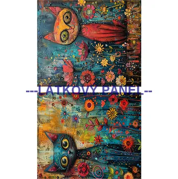 Látkový panel - Kočka - KČ-247 Velikost: 50x33cm, Materiál: Mikroplyš