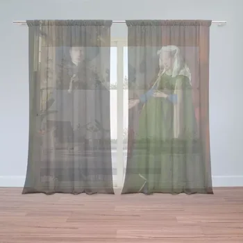 Záclona Sablio Záclony Svatba manželů - Jan van Eyck: 2ks 150x250cm