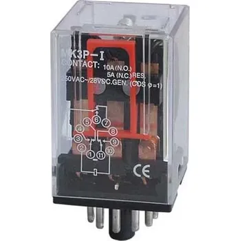 Stykač Relé MK3P-I, 3x kontakt 250VAC/7A, cívka 220-240VAC 35x35x50mm