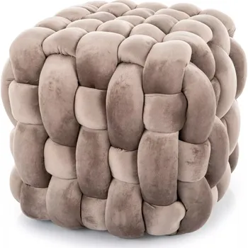 Taburet Taburet kostka DOMINICK - béžový