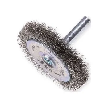 Drátěný kartáč Kotoučový kartáč pr. 100 mm se stopkou, drát 0,3mm - nerez