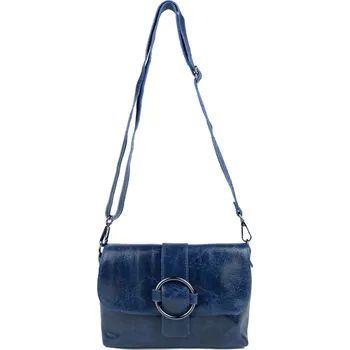 Kabelka GIOSTRA Dámská kožená kabelka Luna Zářivě modrá