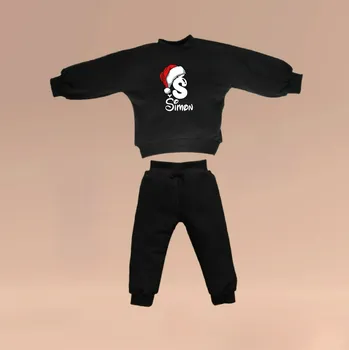 Tepláková souprava s potiskem VÁNOČNÍHO MOTIVU, pro dítě Velikost: 110 (4-5 let), Barva oblečení: Černá