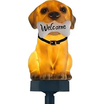 Dálkový ovladač Solární zahradní zapichovací svítidlo pes, 41cm