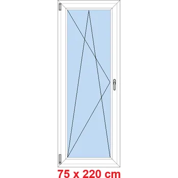 Okno Soft Balkonové dveře 75x220 cm, otevíravé a sklopné