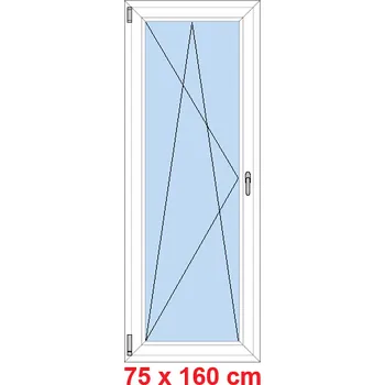 Okno Soft Balkonové dveře 75x160 cm, otevíravé a sklopné