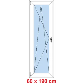 Okno Soft Balkonové dveře 60x190 cm, otevíravé a sklopné
