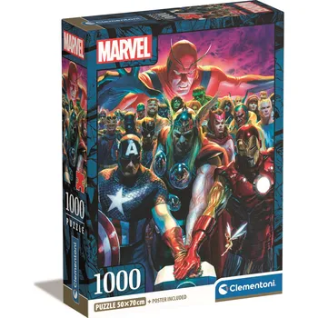Puzzle Marvel a DC Clementoni - Puzzle 1000 Marvel Avengers - Compact