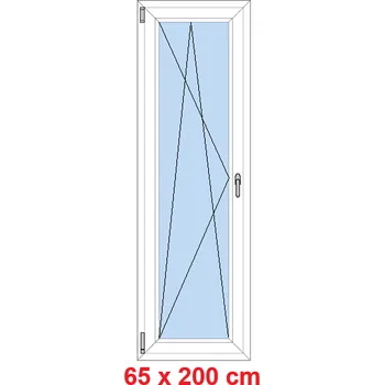 Okno Soft Balkonové dveře 65x200 cm, otevíravé a sklopné