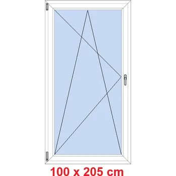Okno Soft Balkonové dveře 100x205 cm, otevíravé a sklopné