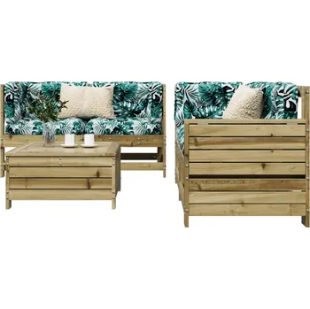 Zahradní sestava zahrada-XL 5dílná zahradní sedací souprava impregnovaná borovice 3250815