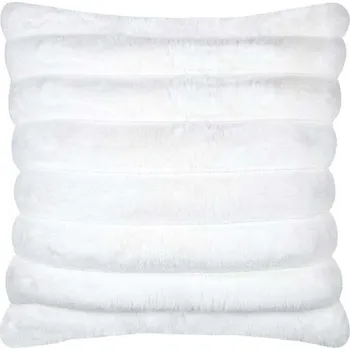 Dekorativní polštářek STOF Dekorační polštář POLARY se silnými pruhy, 50 × 80 cm, bílý