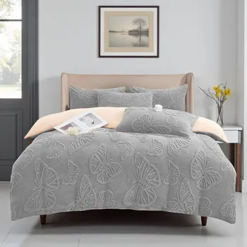 Povlečení Jemné mikroplyš povlečení Homa EXCLUSIVE LIGHT GREY 7-dílná sada 140x200 cm